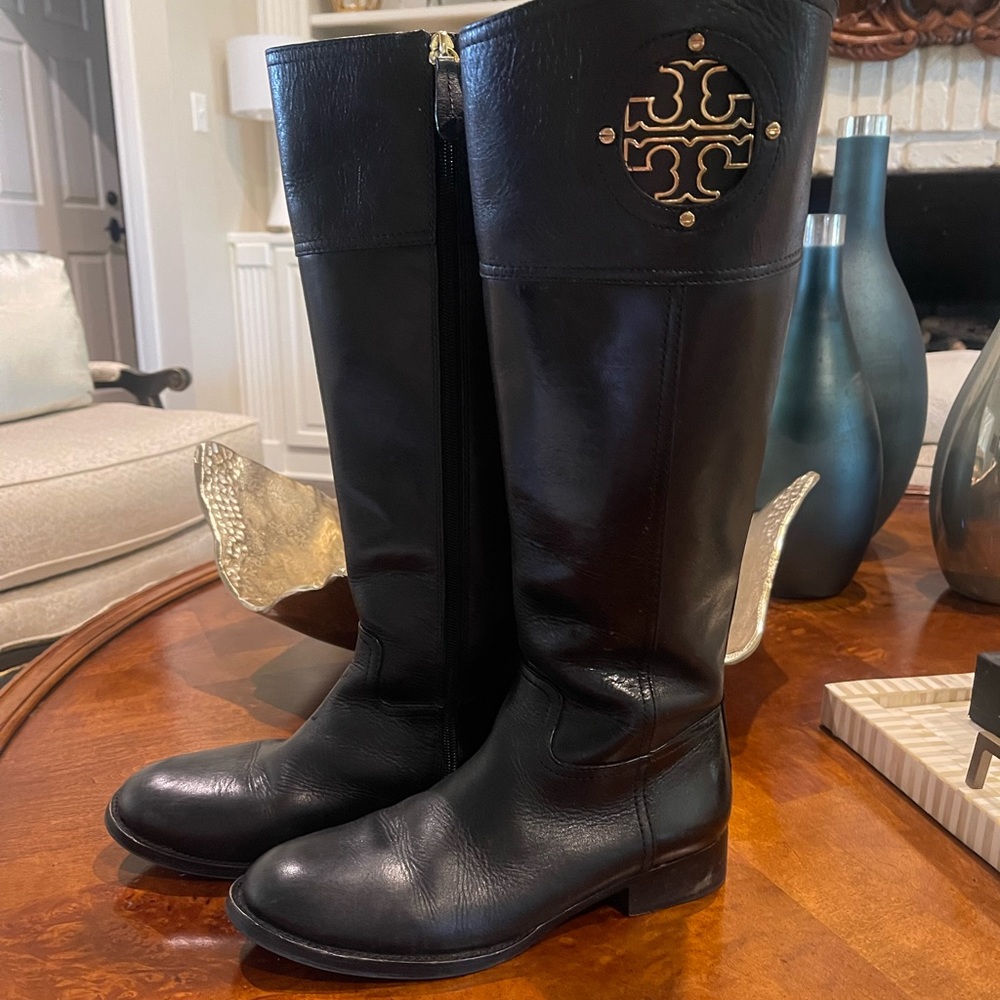 Tory Burch High Knee Black Boots